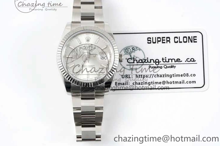 0227 DateJust 41 126334 Clean 1:1 Best Edition 904L Steel Silver Stick Dial on Oyster Bracelet VR Modern 2434